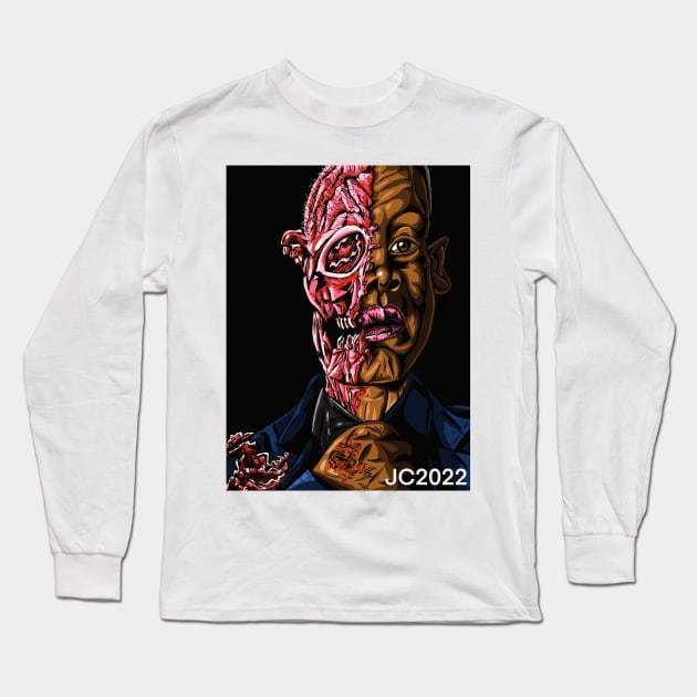 Breaking Bad “Face Off” Gustavo Fring portrait (original) Long Sleeve T-Shirt by StagArtStudios